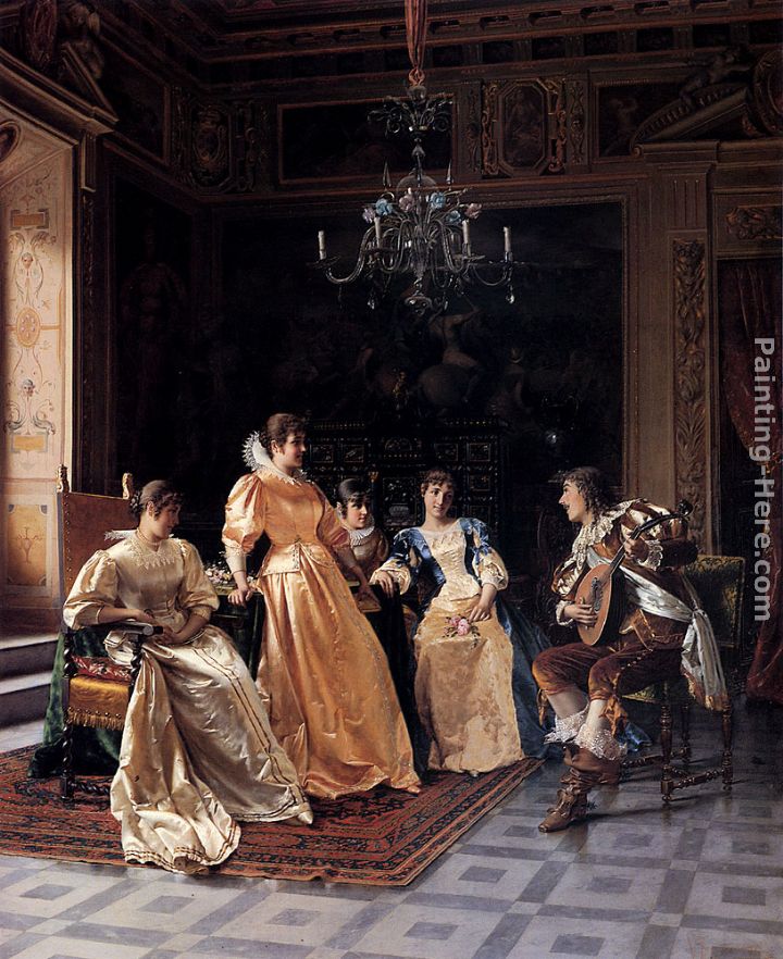 An Amusing Song painting - Vittorio Reggianini An Amusing Song art painting